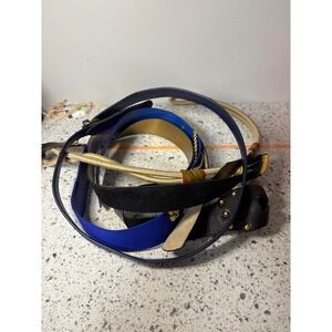 1980s Fashion Belts Lot‎ of 5 & 1 suspenders youth with flames